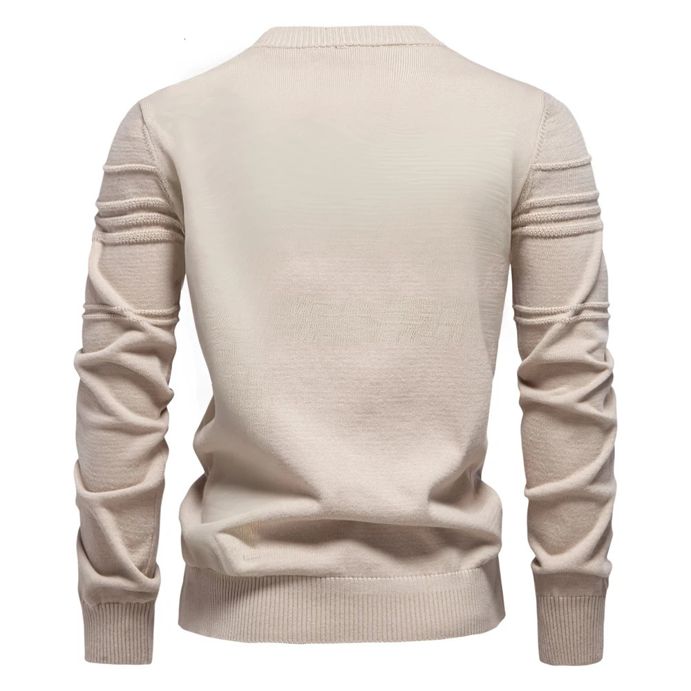 AIOPESON Mens Crewneck Pullover Sweater Knitted Cotton Stripped Quality Autumn Winter Warm Sweaters for Men 241213
