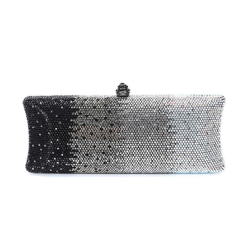 Clutch Bag Style Rhinestone Wedding Banquet Bag Crystal Stamping Diamond Womens One Shoulder Hand-held Evening Gown Women Tote Bag 240920