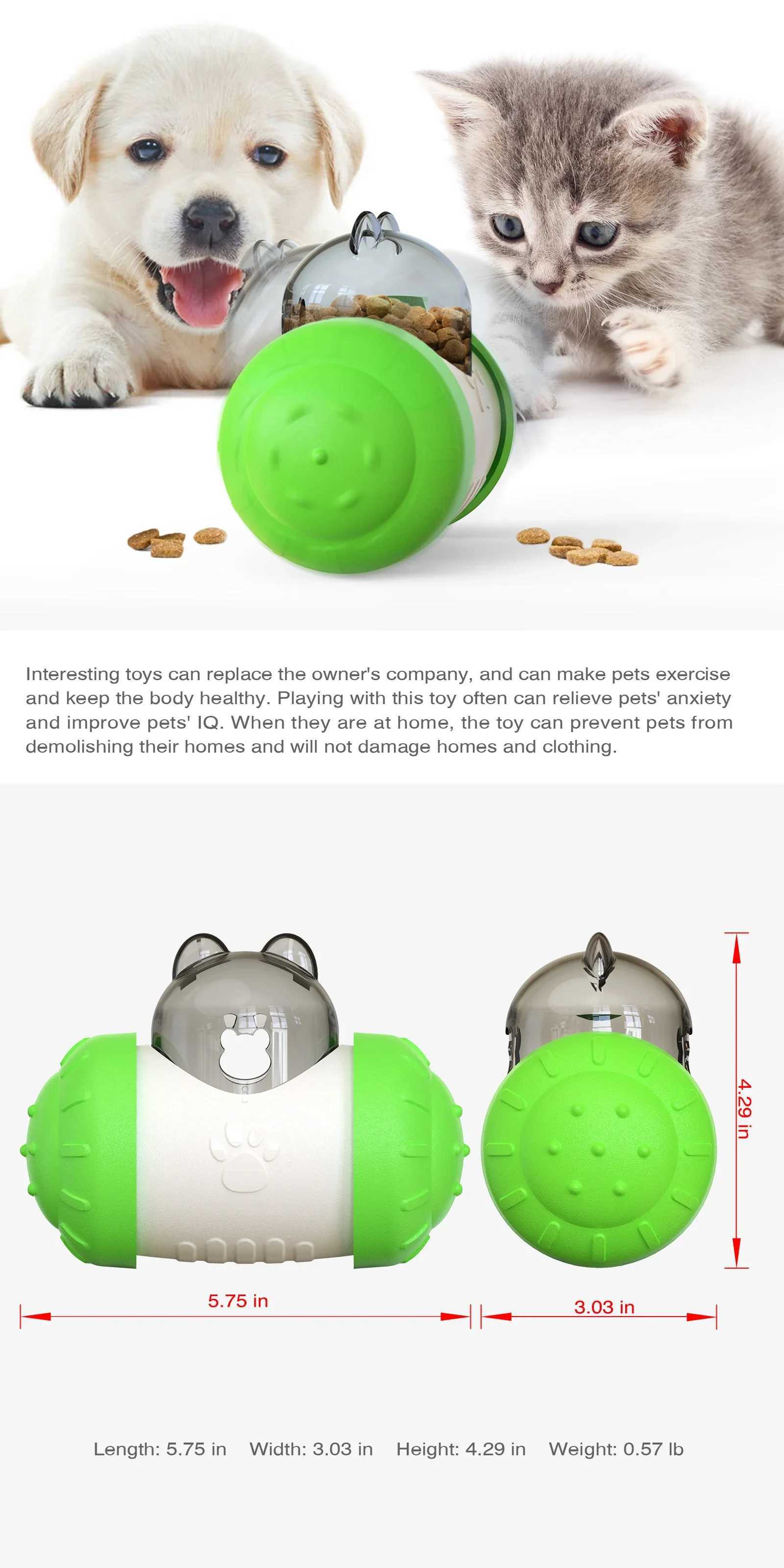 Interactive food toys for dogs and cats pet food dispensers non food dog food toys slow feeding toys for dogs X241213