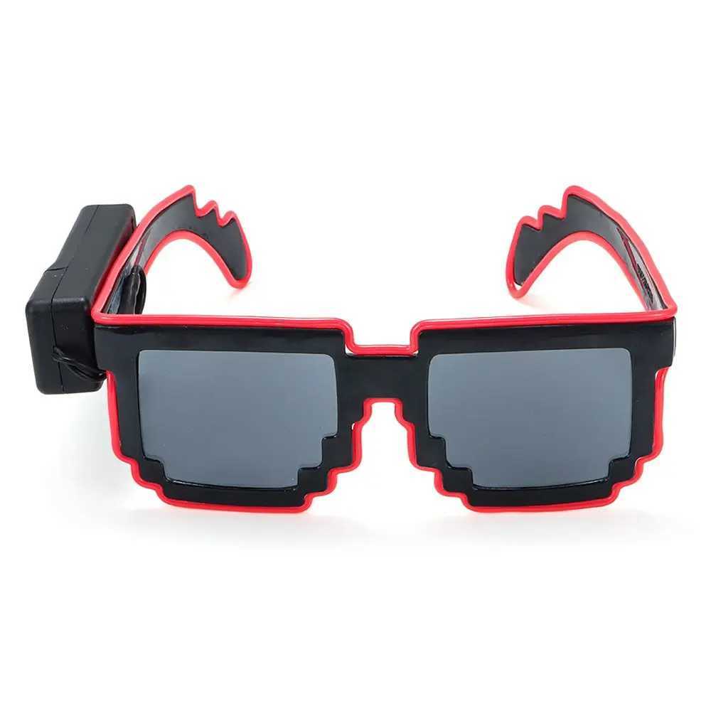 Sunglasses LED Light-up Glasses Novel Mosaic Wireless Glow in the Dark for Rave Party Funny Neon Christmas Shades Adult Kids H241213INGV