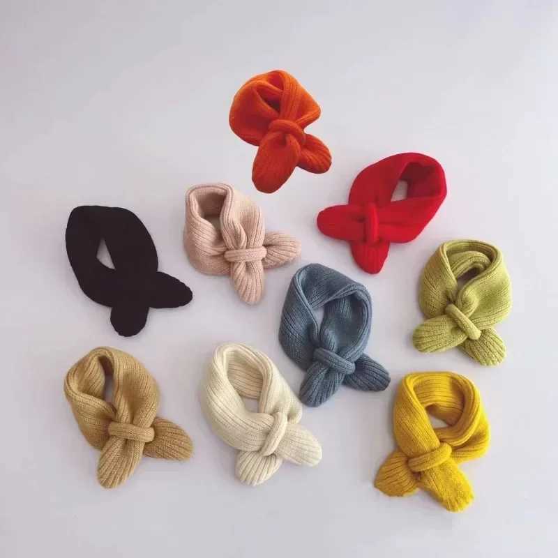 Scarves Wraps New Brand Scarf for Children Baby Warm Scarves Girls Winter Scarf for Kids Wool Collar Baby Scarves H241213