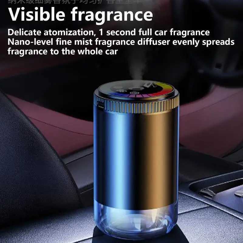 Car Air Purifier Intelligent Perfume Oil Diffuser Romantic Atmosphere LED Light Car Air eners Auto Interior AccessoriesXJ241213