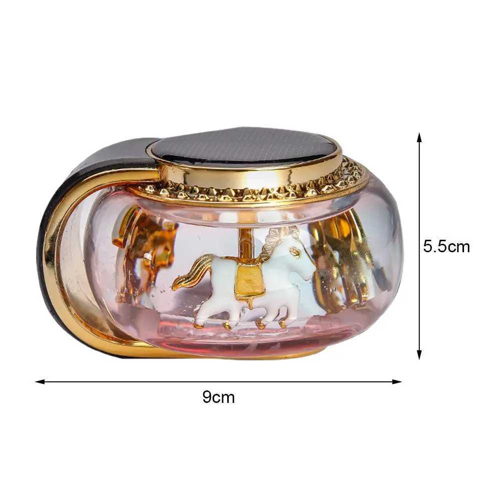 Car Solar Power Carousel Aroma Ornaments Car Air ener Fragrance Creative Seat Aroma Diffuser Auto InteriorXJ241213