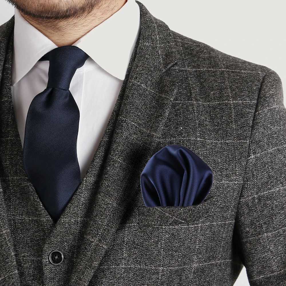 Customized Smith 30x30cm solid color Hankerchief pocket square 31Colors luxury mens silk touch soft Hankies chest towel W241213