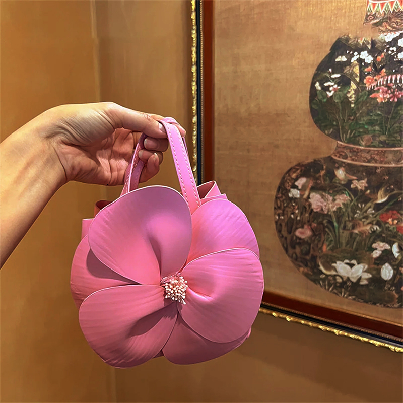 Bucket Purse Wer French Mini Tote PU Leather Handbags Designer Drawstring Makeup Bag High Quality PU Cartoon