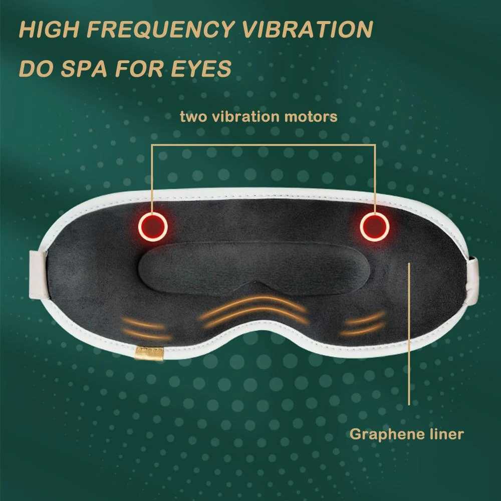 Wireless heating eye mask rechargeable smart eye mask relaxing strain dry dark circle improving sleep 3D contour eye mask W241213