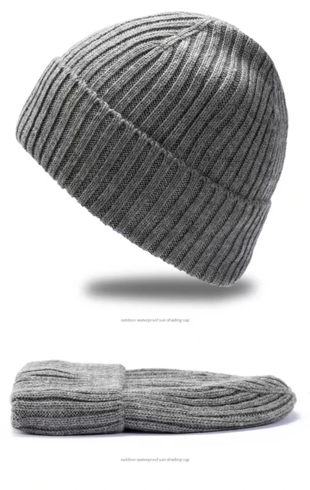 Large 60cm 66cm wool blend knitted hat for men to keep warm winter beagle pile driving and thick Toand large size cold skull hat 241205