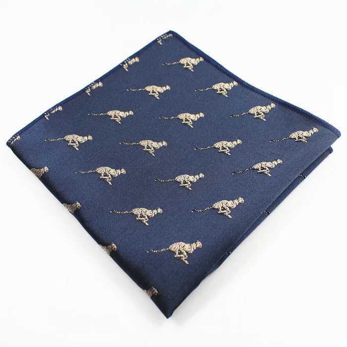 GUSLESON New Design Gentleman Style Creative Animal Christmas Mens Clothing Pocket Square Wedding Hank Chest Towel W241213