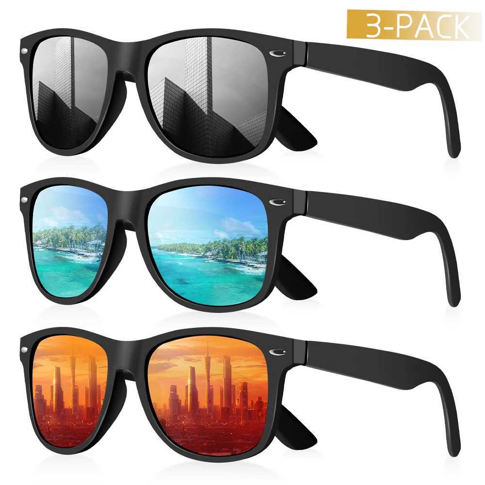 AIMISUV Classics Polarized Sunglasses for Men Fashion Square Sun Glasses Women Beach Travel Mirror Shades Female UV ProtectionX241213