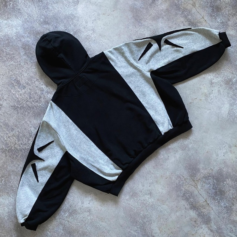Y2k Vintage Zip Up Hoodie Haruku Patchwork Gothic Streetwear Hip Hop Oversized Hoodie Men Women Sweatshirt Fashion Casual Tops