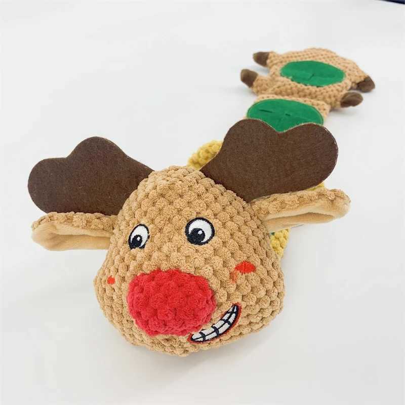 Christmas Pet Plush Toy Elk Sniffer Dog Leak Puzzle Toy Cat Pet Dog Snack Cat Hidden Food Bite Resistant Pet Supplies Toy X241213