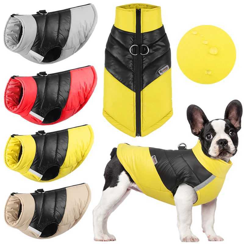 Waterproof dog clothing reflective jacket for small and large dogs puppy warm jacket French bulldog Labrador Retriever clothing puppy set Y241212