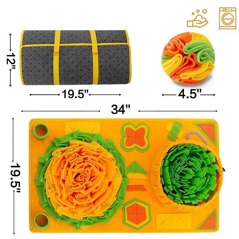 Pet dog snuff pad olfactory training olfactory pad dog puzzle toy slow feeding bowl food dispenser treatment pad washable dog toy X241213