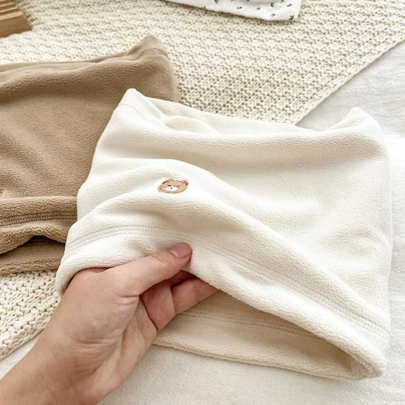 Scarves Wraps Soft Warm Neck Warmer with Bear Pattern Fleece Scarf Stylish Fleece Neck Scarf Winter Essential Accessory for Infants H241213