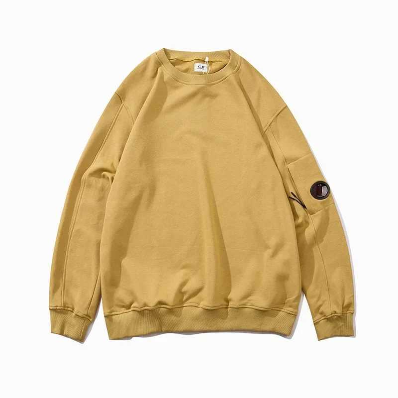 23FW functional lens sports shirt mens simple casual pull-out round neck solid color top W241213