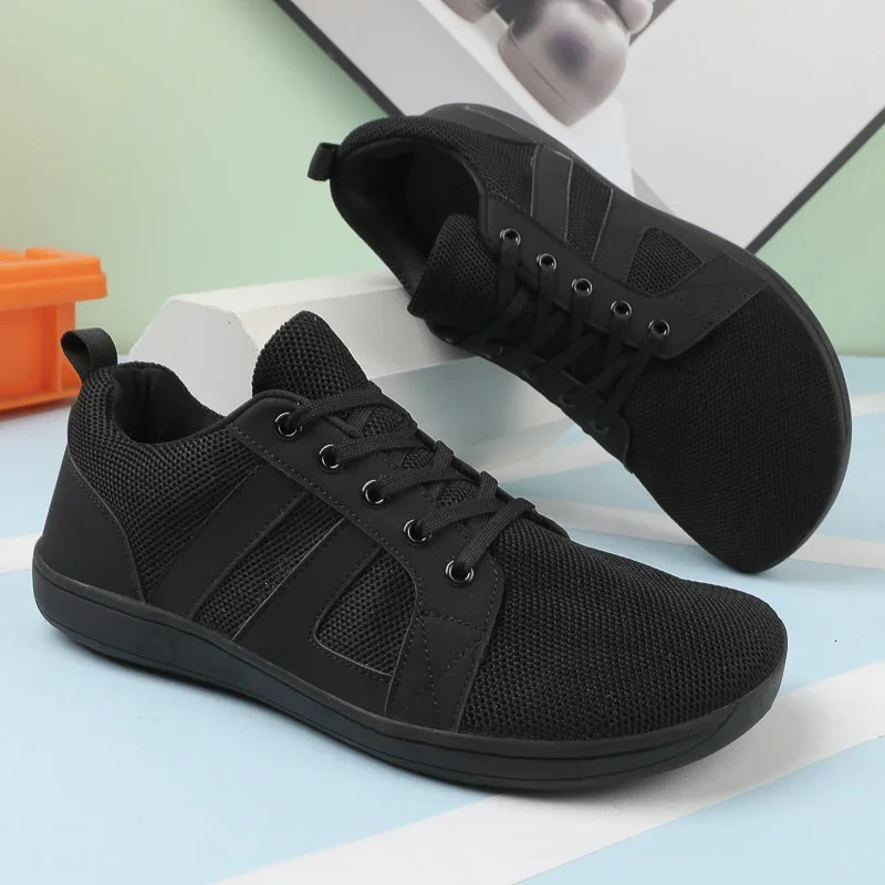 Mens Wide Barefoot Canvas Sneakers 2024 Fashion Apartment Soft Droplet Sole Wide Toe Lightweight Fashion Sneakers Large Size 48 241213
