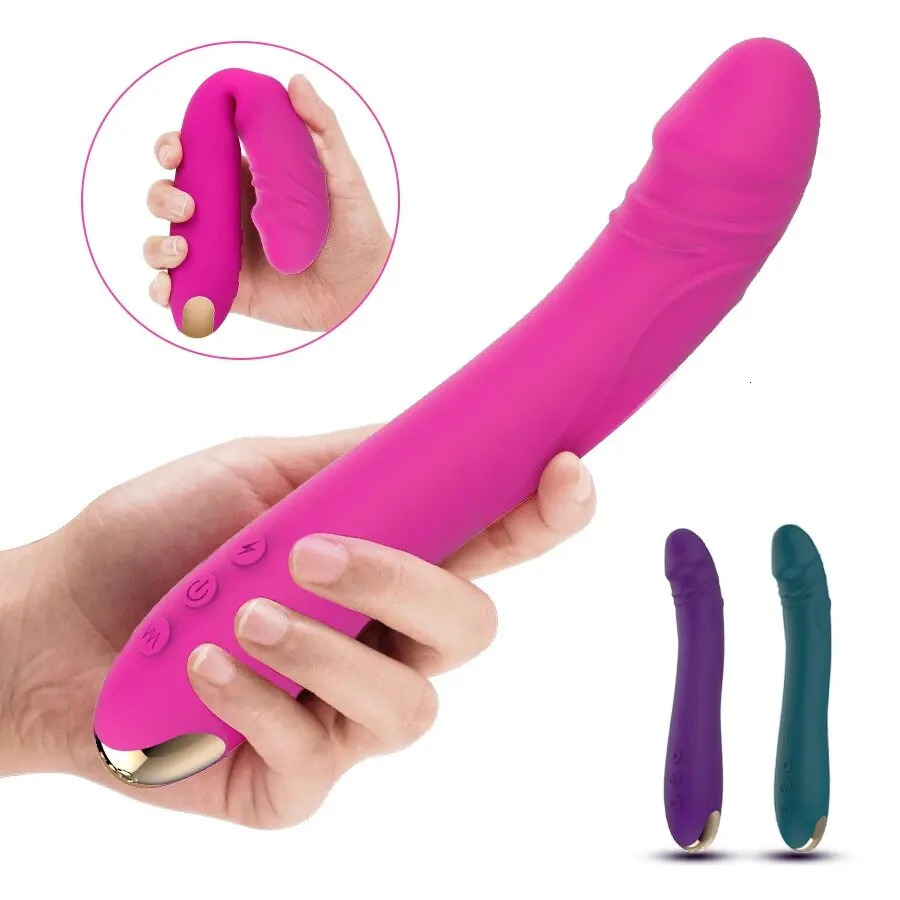 Soft Silicone Dildo Vibrator for Women 10 Vibration Massager G Spot Stimuliaton Sex Toys Female Masturabtion 241213