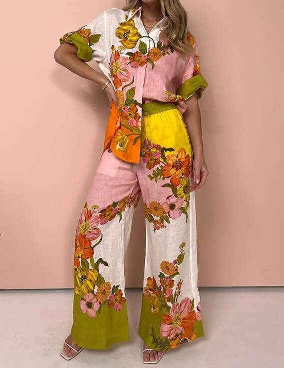 3D Digital Printing Women's Long Sleeved Shirt And Pants Set Pod Custom Trendy Clothing Fashion Casual Temperament