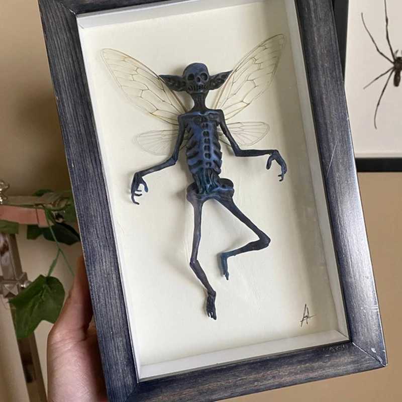 Gothic he decor mmified fairy Fairy skeleton Witchy decor Fairy specimen Statue Picture Frames Display Painting 2023 Y241212