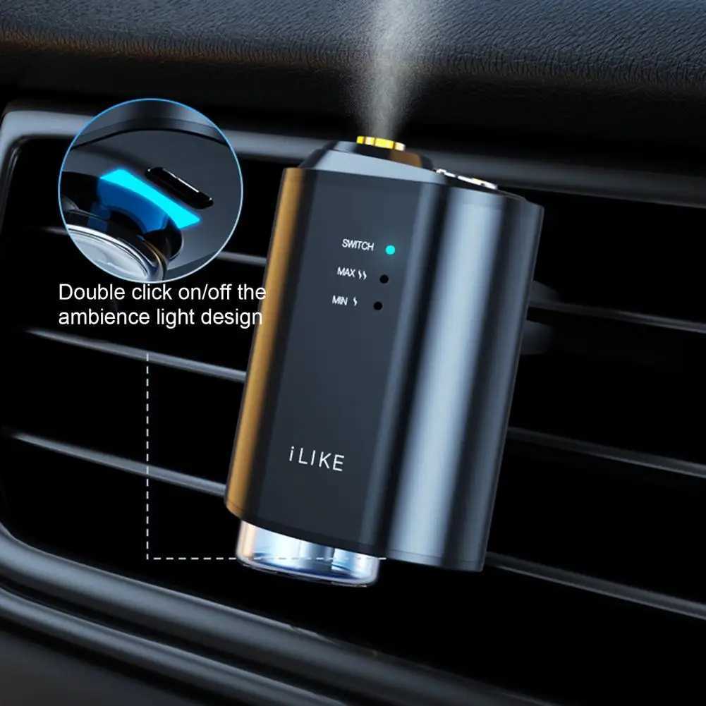 Smart Car Air ener Aroma Diffuser Modes Auto On/Off Rechargeable Car Air Vent Clip-on Intelligent Car Aroma DiffuserXJ241213