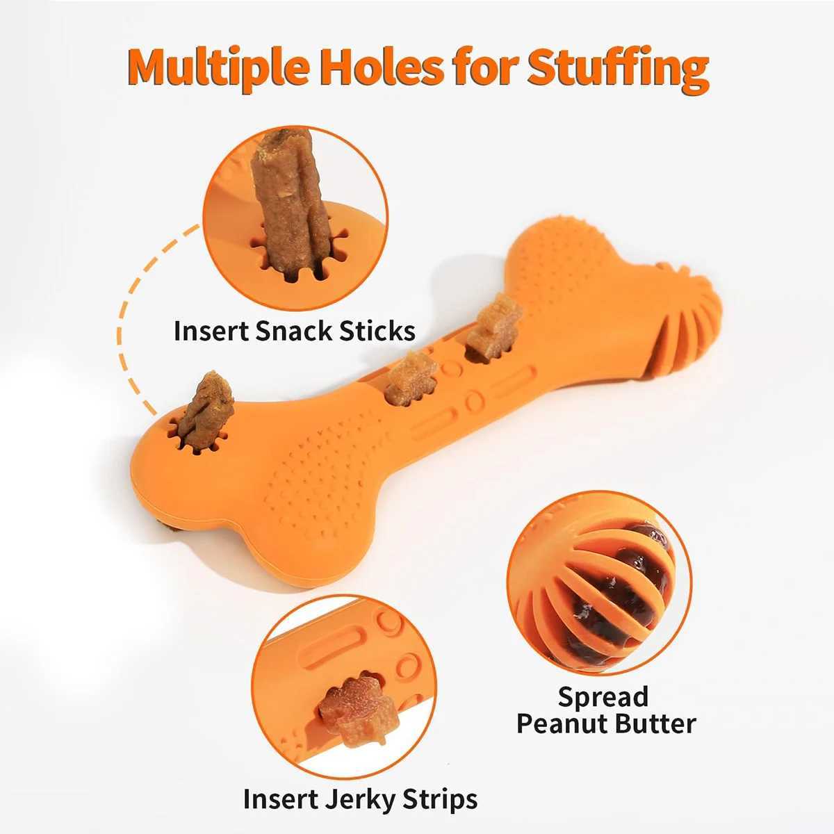 SCGK puppy toys chew toys interactive therapy distribution puzzle toys puppy hard rubber teeth puppy bones X241213
