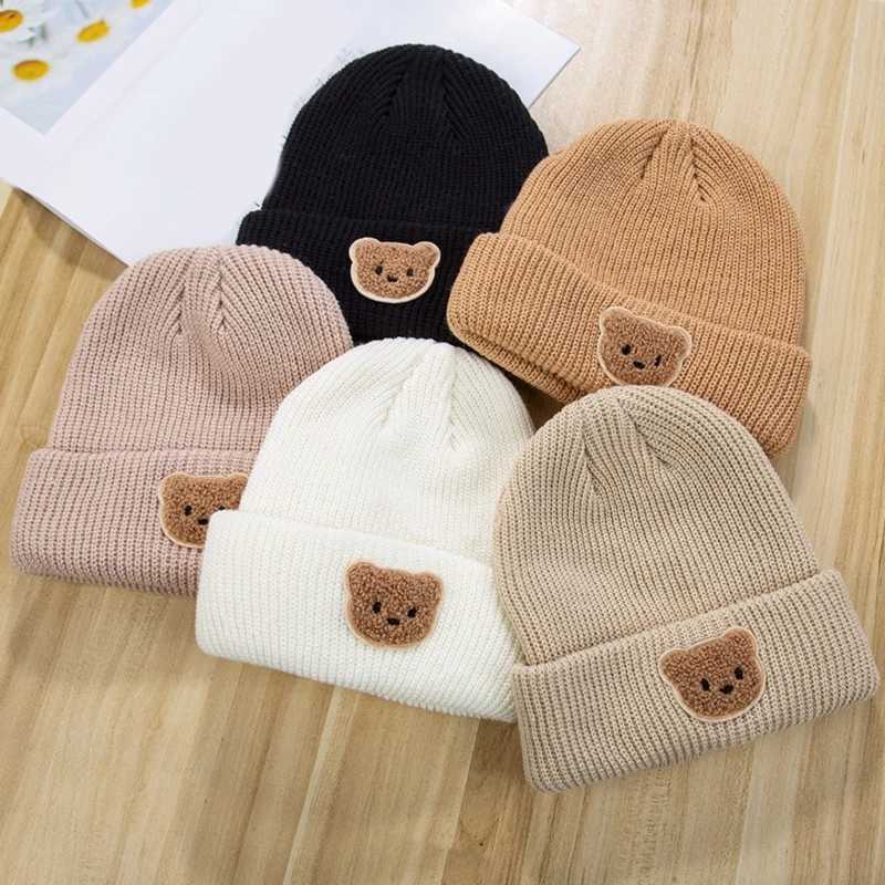 Baby Warm Hat Knitted Pullover Hat Soft Breathable Stretchable Bonnet Caps for 0 to 3 Years Old Infants ComfortableXJ241213