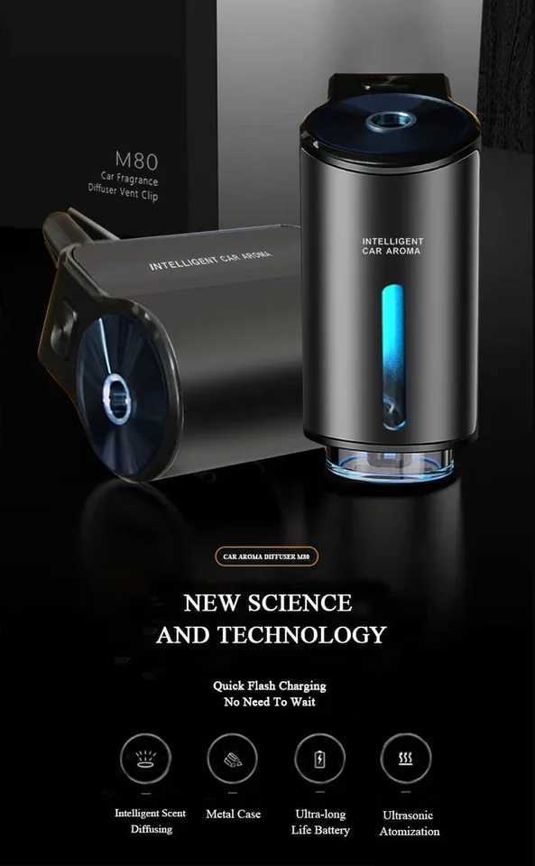 Smart car air aroma diffuser scented car air ener with three adjustable humidifier car essential oil diffuserXJ241213