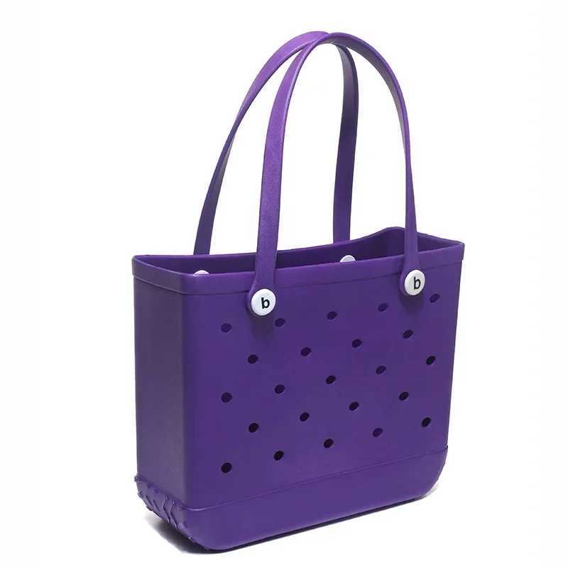 Small Jelly Beach Bag Waterproof Rubber EVA Swimming Pool Summer Storage Basket Warm Shopping Handbag Childrens Mini Sac Beach Handbag Y250409F
