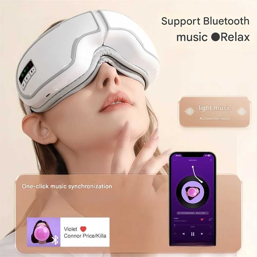 Eye Massager Air Pressure Massage Skin Friendly Breathable Vibration Eye Protector Bluetooth Music Heat Compression Eye facial mask W241213