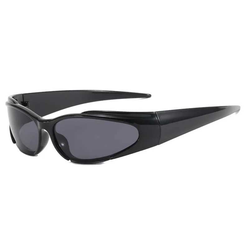 Women Retro Brand Design Fashion Shades Punk Sun Glasses Classic Wrap Around Y2k Sunglasses for Men Outdoor Sports GogglesX241213