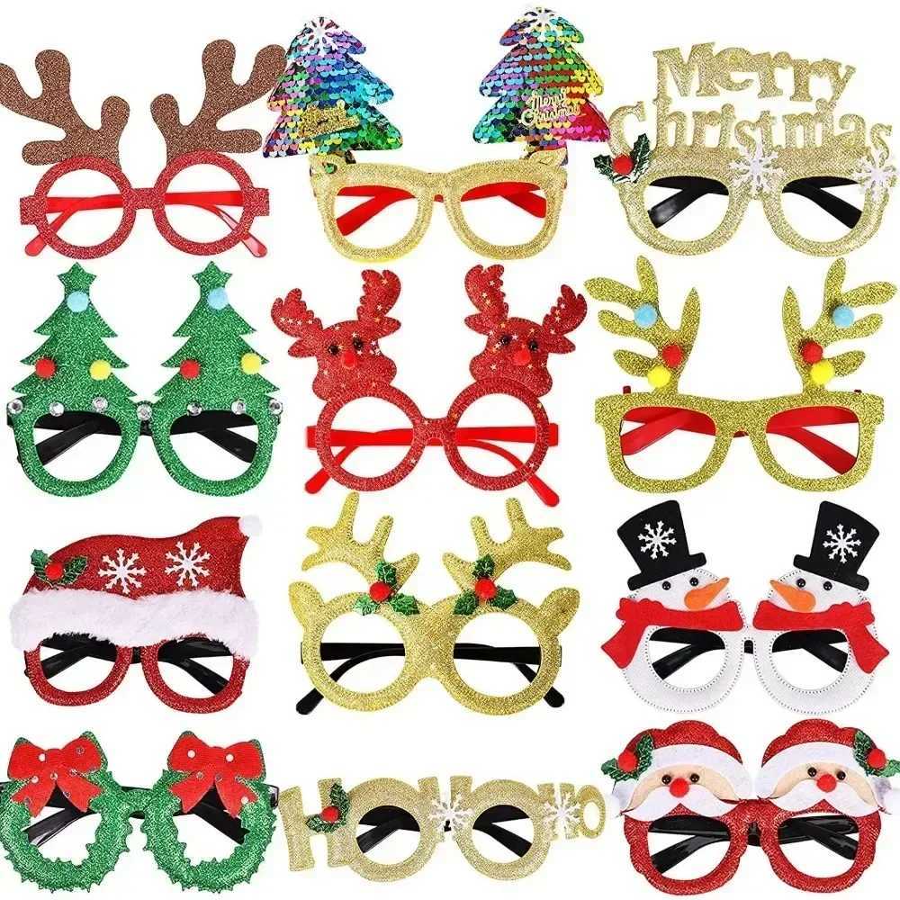 Sunglasses Christmas Glasses Plastic Decorative Kid Xmax Party Costume Accessory Photo Props Decoration decoracin hogar H241213F6XO