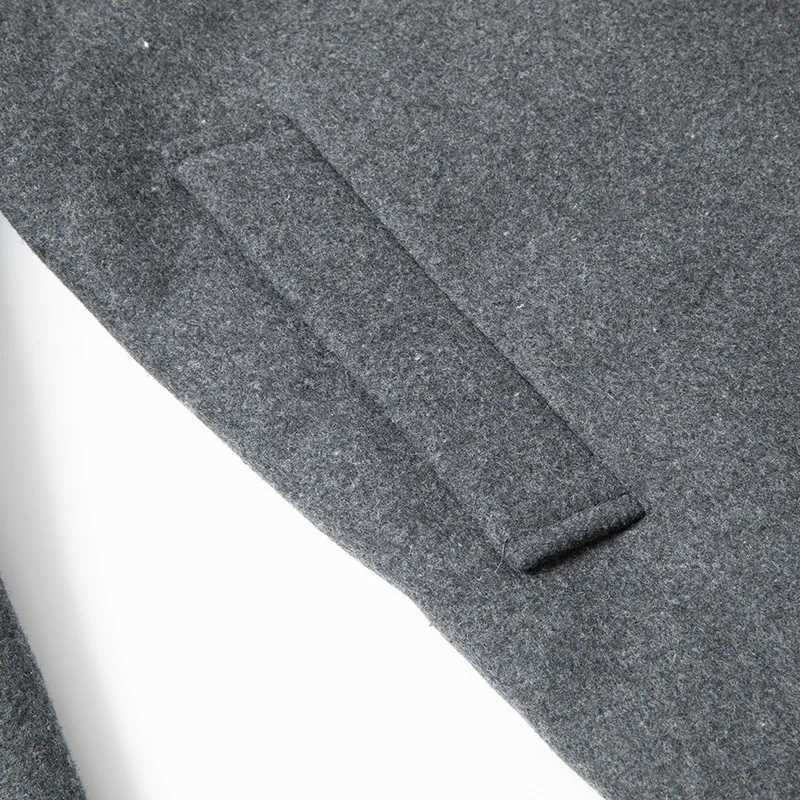 New Mens Fleece Warm Winter Coats Men Wool Blends Cashmere Trench Coats High Quality Solid Male Business Casual Wool OutewearXJ241212