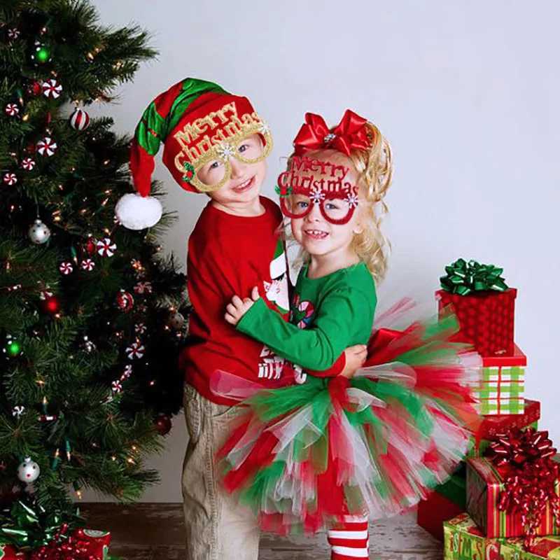 Sunglasses Christmas Headbands cute Reindeer Antlers Xmas Tree Glasses Frame for Kids Adults Gift Noel Navidad new year Photo Booth props H241213