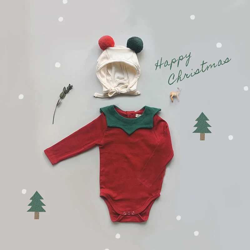 Ins Style Baby Fashion Christmas Costume Set Hoodie High Waist Pants Hat Set Newborn Baby Girl Boy Christmas Set W241213