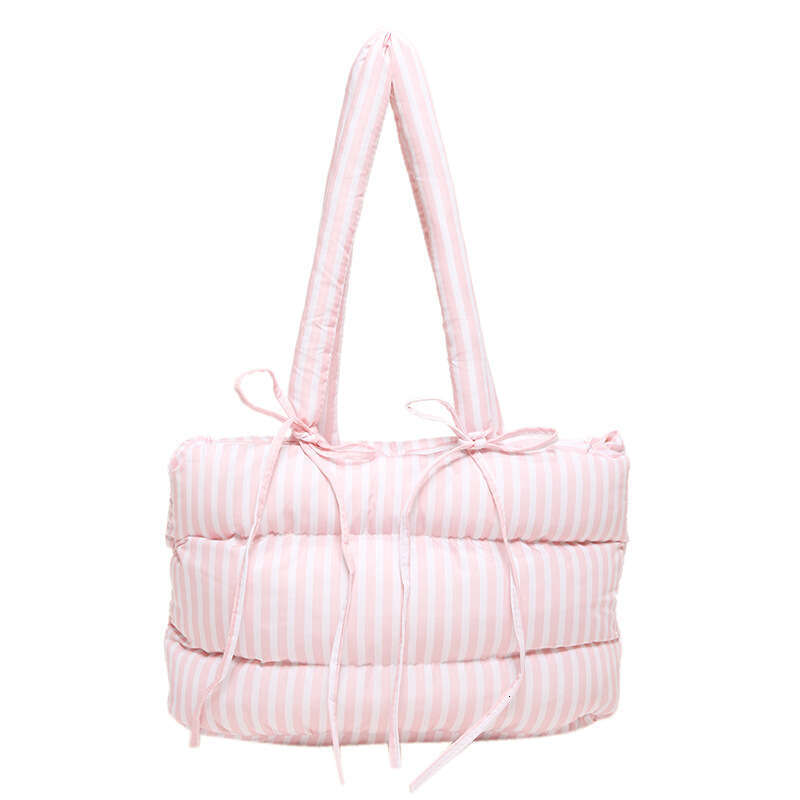 Super popular niche cotton tote women's autumn and winter work commuting one shoulder armpit bag 2024 new casual versatile fashion clothing