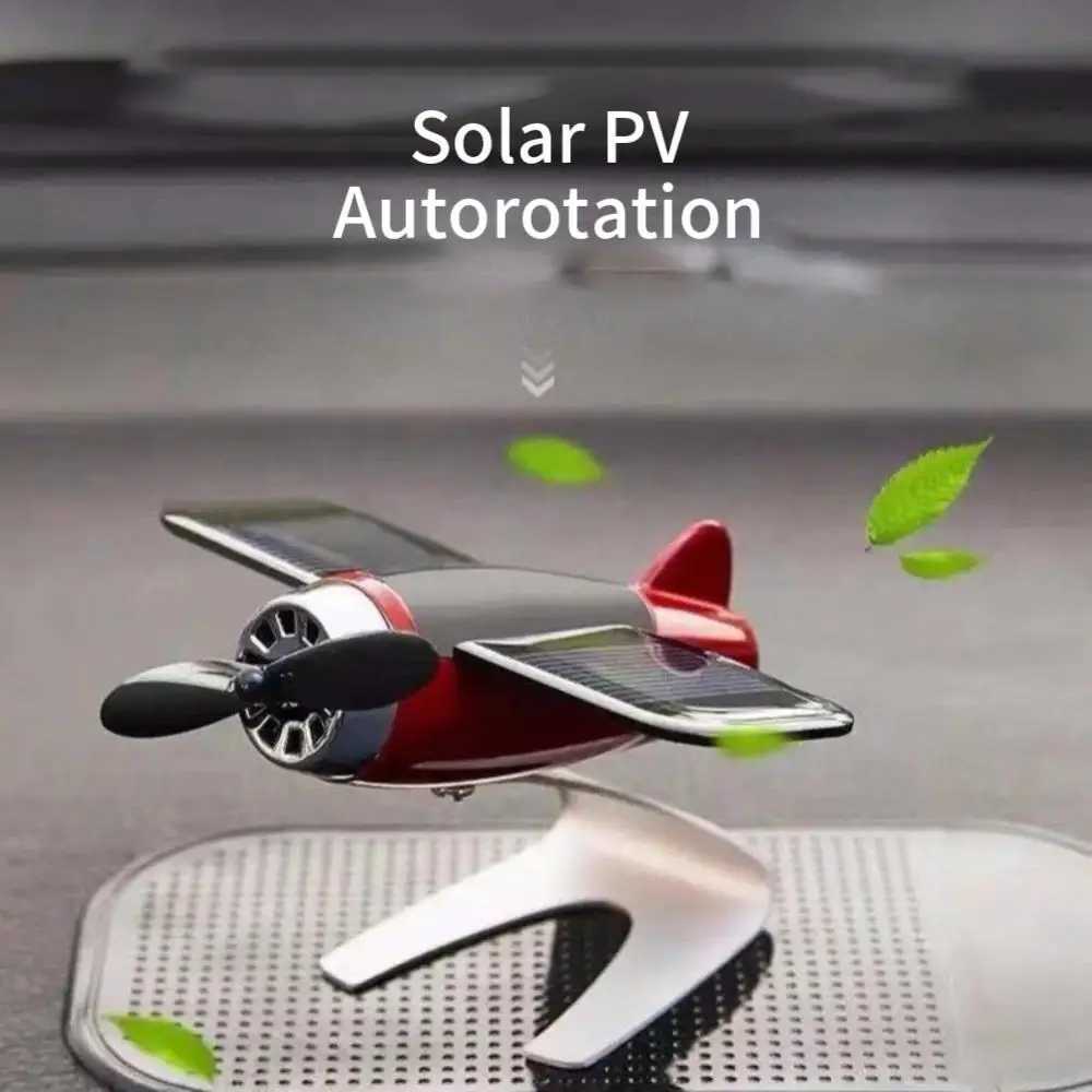Car Air ener Solar Airplane Model Center Console Handicraft Fragrance Diffuser Ornament Car Decorative AccessoriesXJ241213