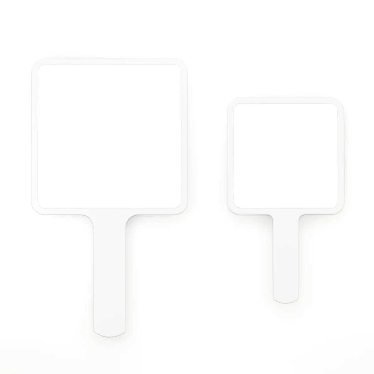 Autumnfish Large Makeup Mirror Hand-held Makeup Mirror White Pink HD Cosmetic Mirror Comfortable Portable Simple DesignXJ241213