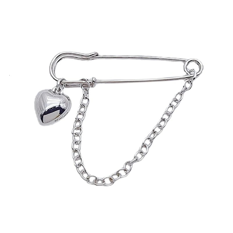 Gothic Brooch CrossBladeFive Pointed StarHeart Paper Clip Collar Pin Fashion Sneaker Badge Shirt Accessories 241210