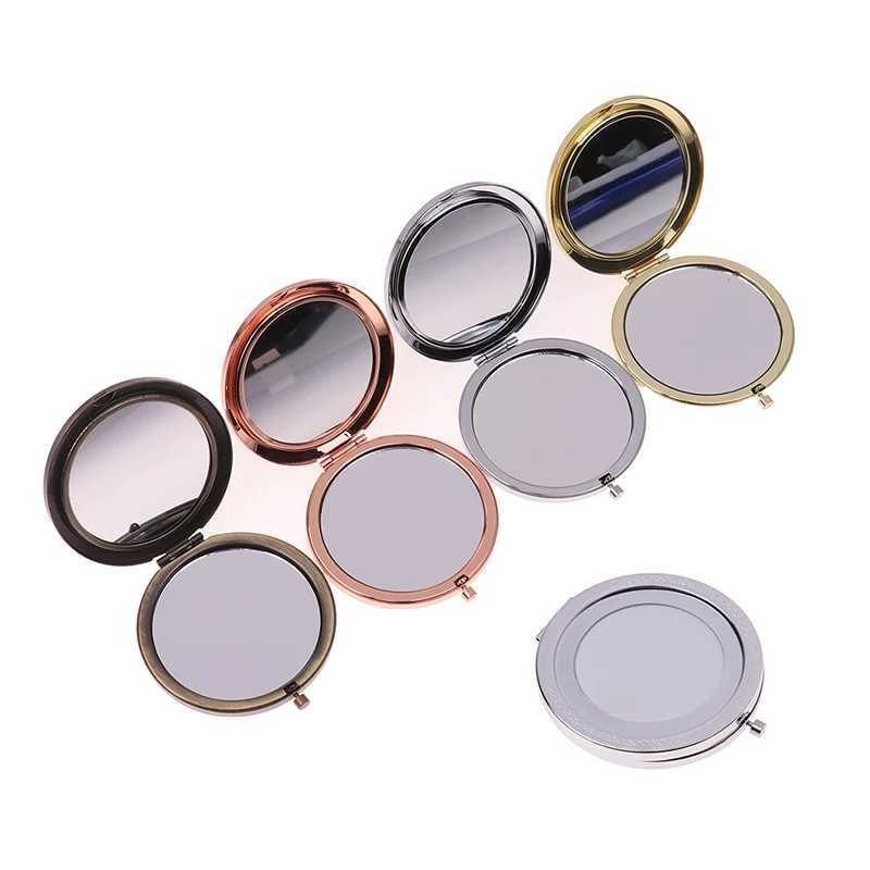 Foldable Vintage Makeup Mirror Mini Square Makeup Vanity Mirror Portable Hand Double-sided Compact Pocket Cosmetic MirrorXJ241213