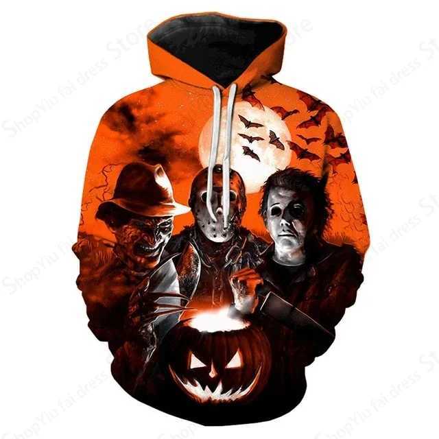 Horror Movie Halloween Killer 3d Print Hoodie Men Women Fashion Hoodies Sweatshirt Boy Coats Women Sweats Tracksuit Pullovers W241213