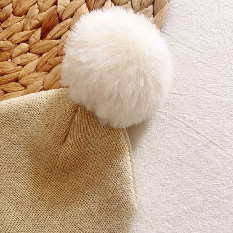 Winter Knit Baby Hat Warm Beanies for Boys Girls Infant Toddlers Baby Beanies with Single Pompoms for 6 Months to 2 YearXJ241213