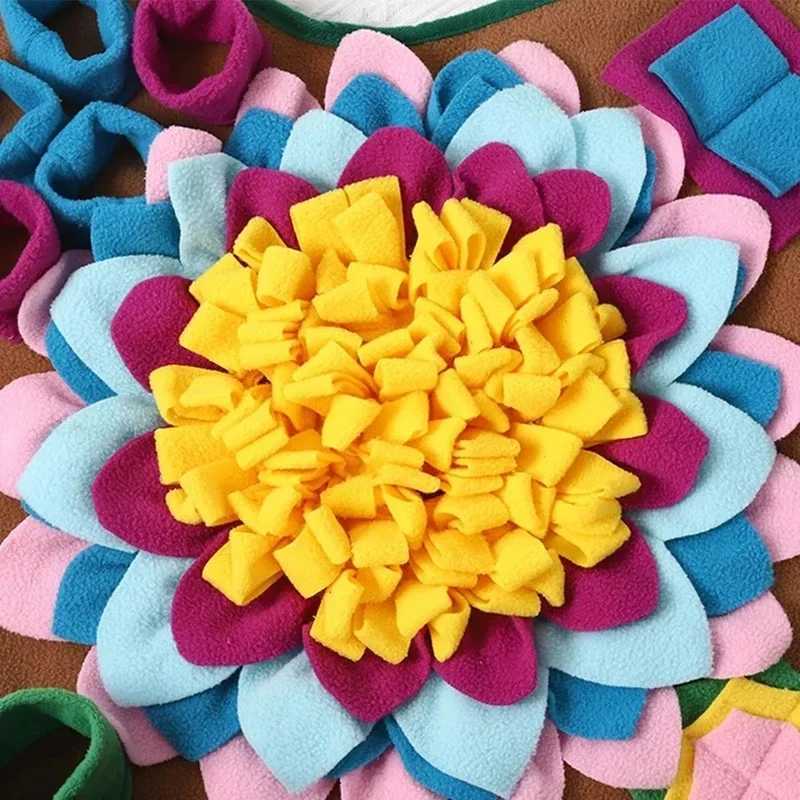 Pet olfactory pad dog puzzle training Xizang food blanket slow food pad washable colored dog puzzle feeding toy nose training pad X241213