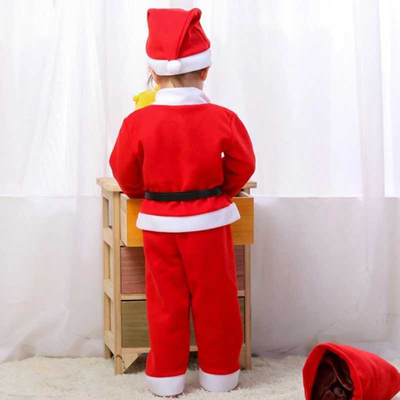 3/4 pieces of Christmas childrens clothes Brother sisters matching suit Classic red Santa Claus clothes Girls boys fashionable Christmas clothes 1-9Y 