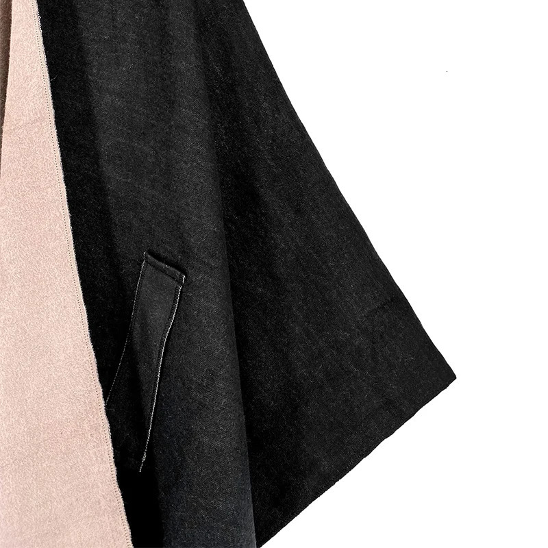 Winter Warm Ponchos And Capes Men Women Shawl Double-Sided Wearable Thicken Blanket Soft Scarf Cashmere Wraps Pashmina Bufanda 241212