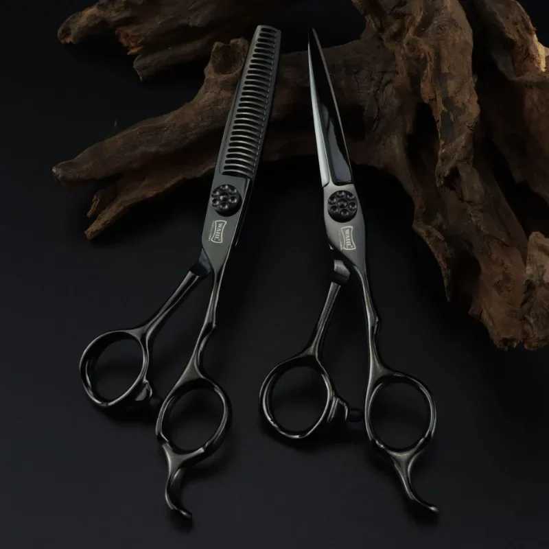 New Arrival Professional Japanese 440C stainless steel 7-inch PLUM handle clipper used for hairdressers to cut hair Z241213