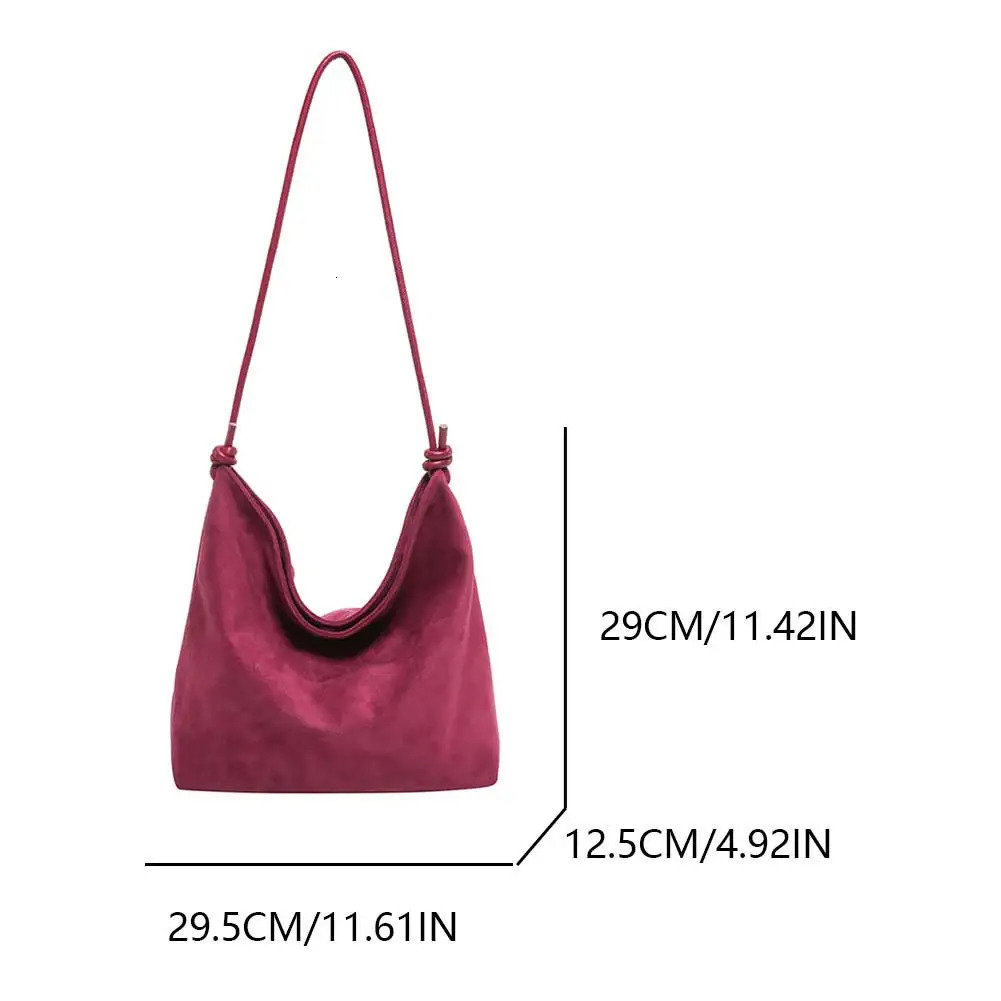 Suede Bag for Women Faux Suede Tote Hobo Bag Vintage Womens Bags Trendy Shoulder Bags Winter Fall Retro Handbag Purse Work Bag 241212