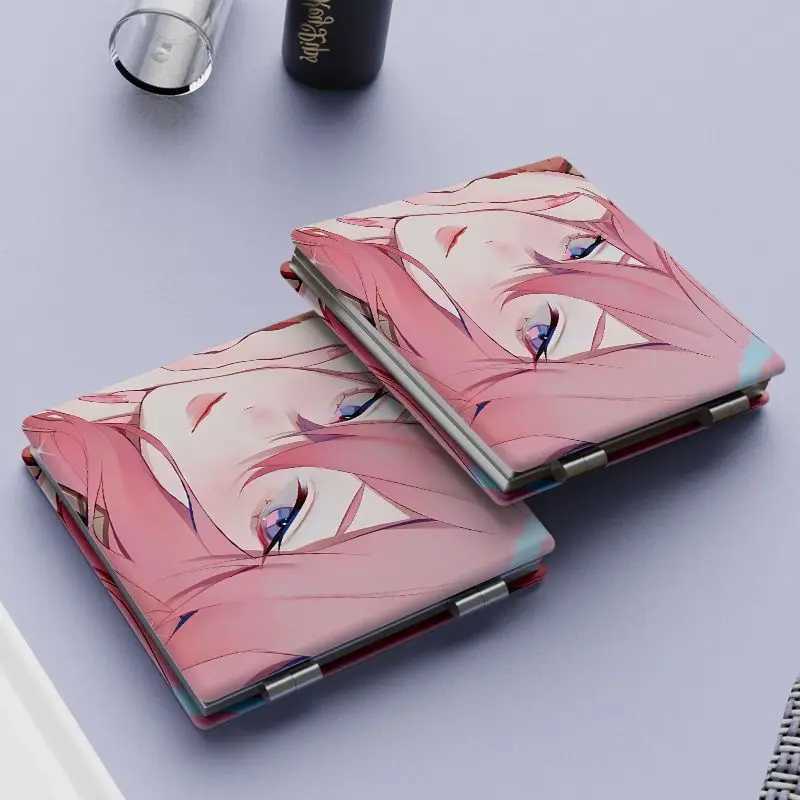 Genshin Impact Foldable Makeup Mirror Yae Miko Mini Square Makeup Tools Girls Portable Hand Mirror Student Cartoon Pocket MirrorXJ241213