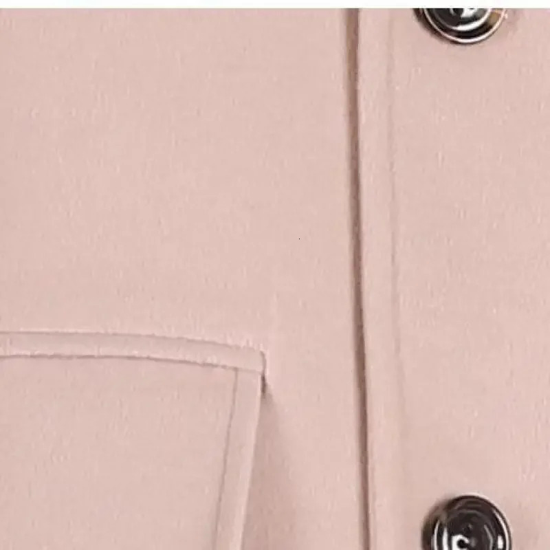Minglu Long Wool Mens Coat Autumn Cashmere Solid Color Mens Jacket and Coat Plus Size 5XL 6XL Mens Trench 241211