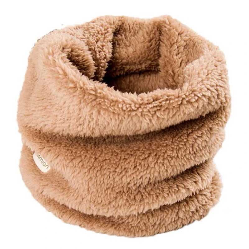 Scarves Wraps Velvet Girls Neck Scarf Toddler Winter Thick Warm Boys Baby Plush Collar Children Ring Accessories H241213445J