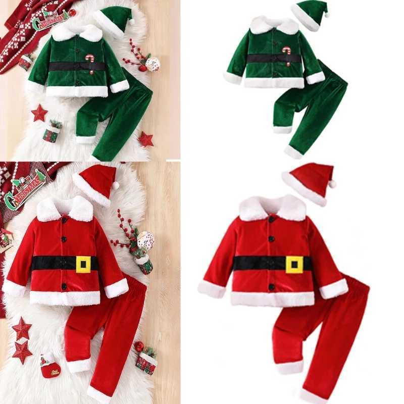 Baby Christmas costume with hat used for holiday family gatherings baby costume set W241213